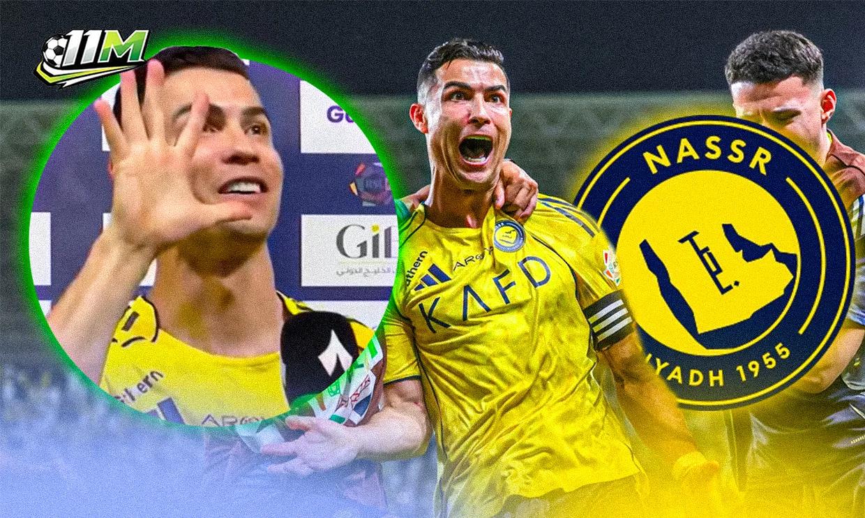 Ronaldo khoe 5 cúp C1 đáp trả khiêu khích: "Cái tát" đau đớn cho fan Al-Ahli.