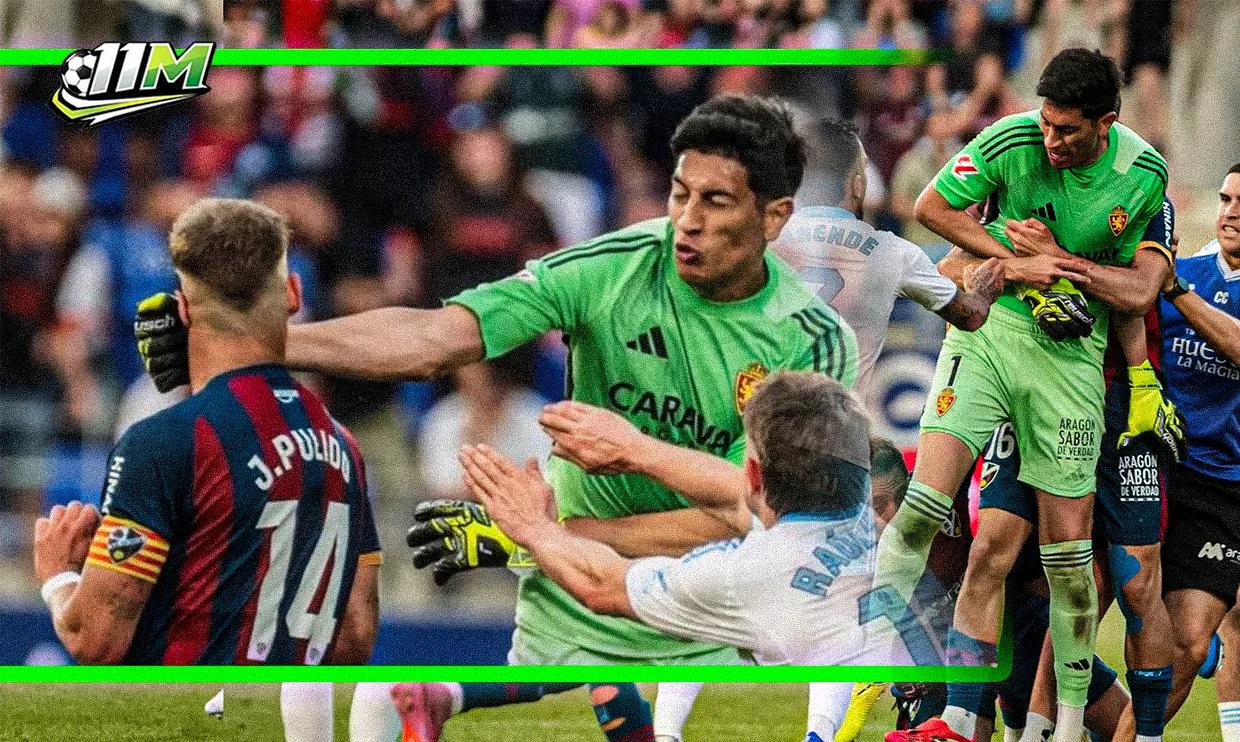 Thủ môn Esteban Andrada đấm thẳng mặt đối phương sau khi nhận thẻ đỏ.