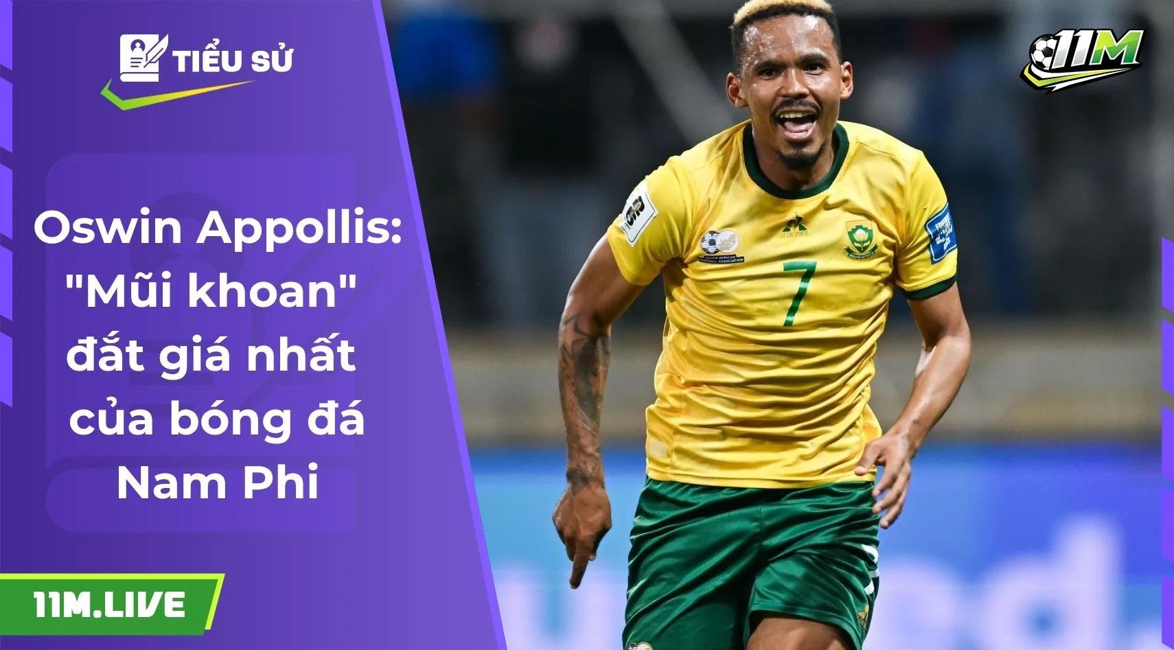 Oswin Appollis: "Mũi khoan" đắt giá nhất của bóng đá Nam Phi
