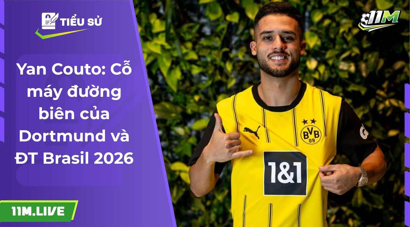 Yan Couto: Cỗ máy đường biên của Dortmund và ĐT Brasil 2026