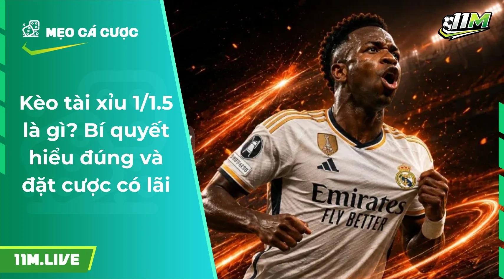 Kèo tài xỉu 1/1.5 là gì? Bí quyết hiểu đúng và đặt cược có lãi