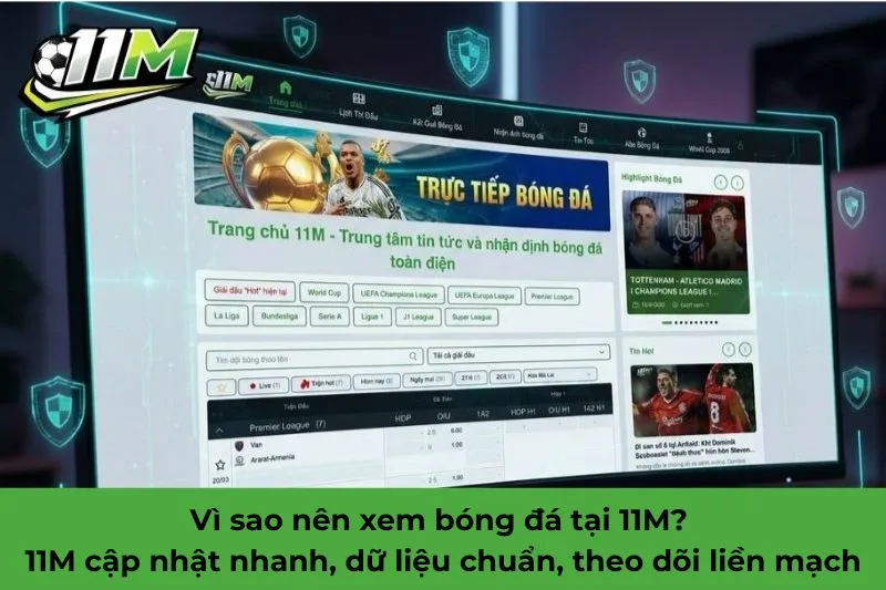 vì sao nên xem bóng đá tại 11M